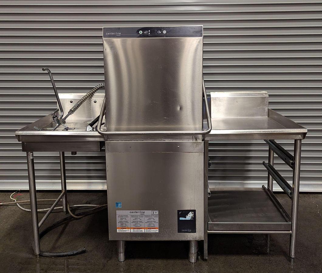 Used  Hobart CDH Door-Type Hi Temp Dishwasher   -C/W DISH TABLING -WARRANTY