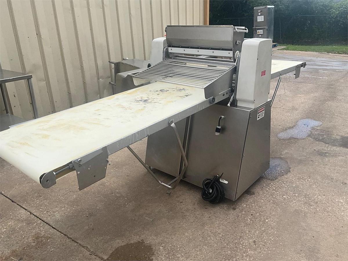 Used Rondo butterfly sheeter with flour duster