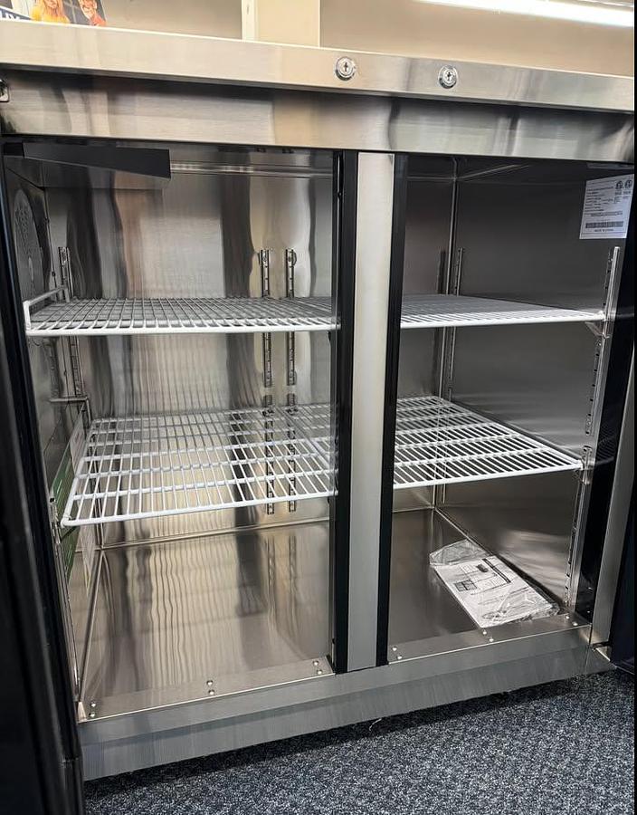 Used Atosa 48'' glass swing door backbar cooler - 2 year warranty - LIKE NEW