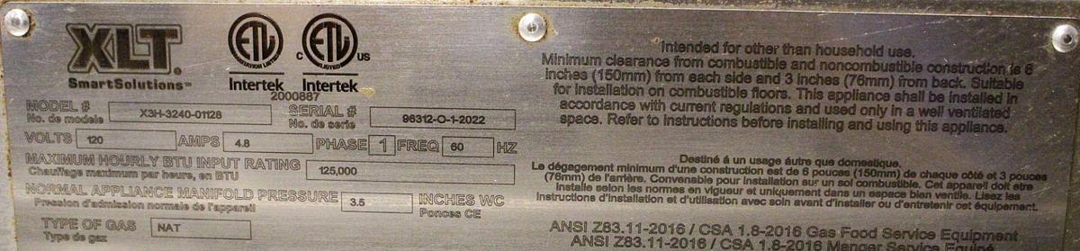 Used XLT DOUBLE DECK NG PIZZA OVEN - X3H-3240