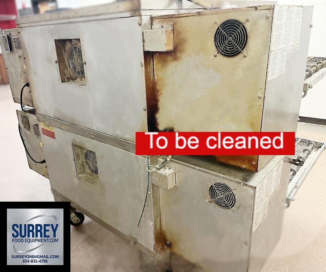 Used Conveyor Pizza Oven Middleby Marshall Gas PS640 G 2-Stack, Impingement WOW Ovens