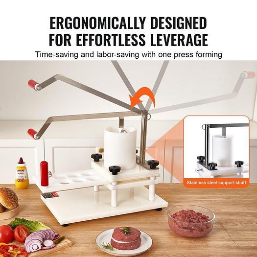 Used 4.3" Commercial Burger Patty Maker Hamburger Meat Press Forming Machine