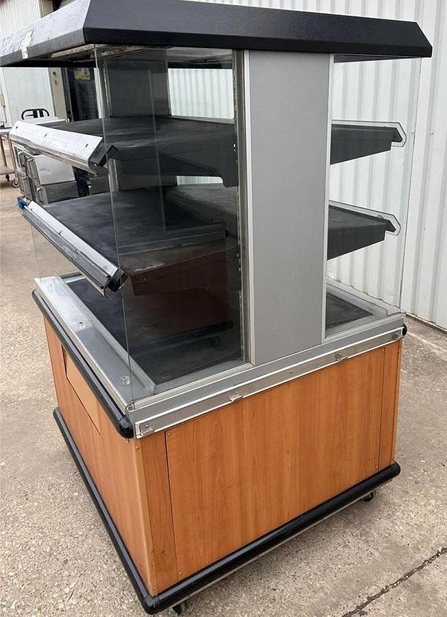 Used Custom Deli heated display merchandiser on casters - 2 available