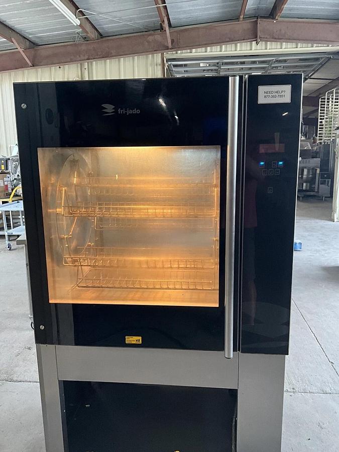 Used Fri-Jado TDR7-P Single Stack Rotisserie Oven with stand Chicken Frijado N