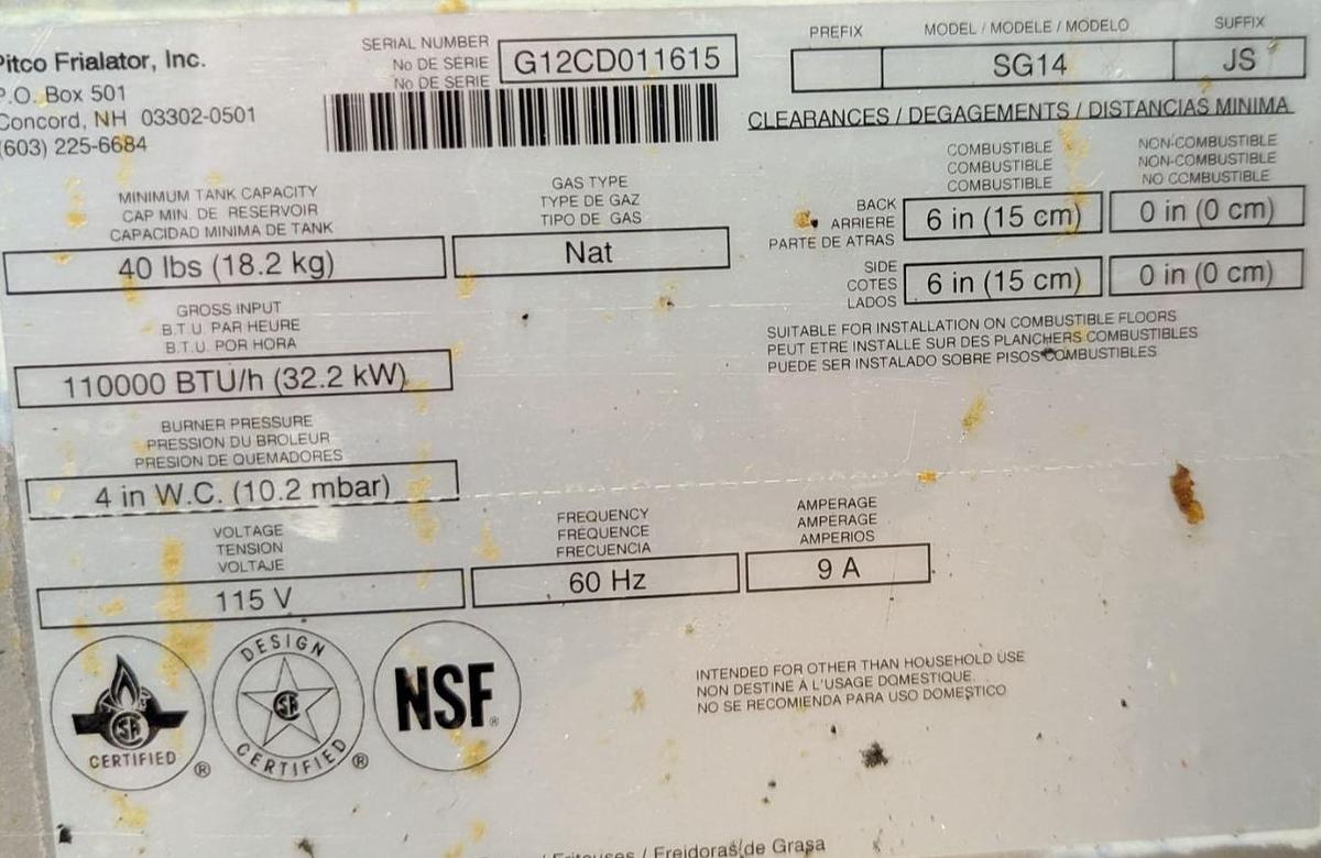 Used Pitco SG14 JS Dual Fryer With Filtration System