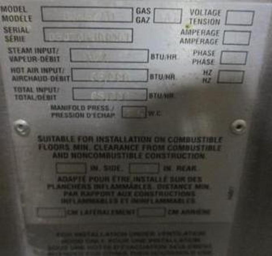 Used Blodgett Natural Gas Convection ovens double stack