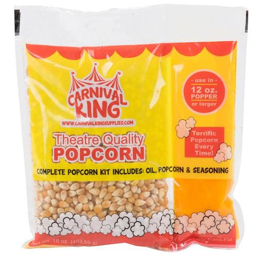 Carnival King All-In-One Popcorn Kit for 12 oz. to 14 oz. Popper - 24/Case