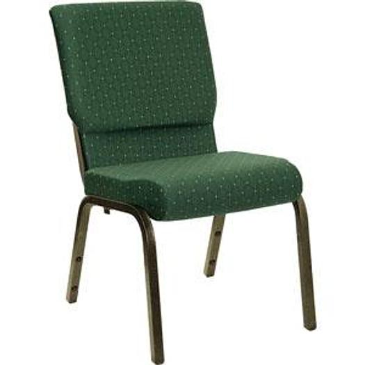 18 1/2" Wide Church Chair with Gold Vein Frame