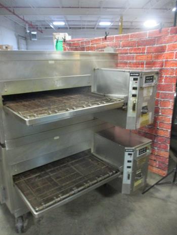 Used Lincoln 1040 Double Gas Conveyor Pizza Ovens