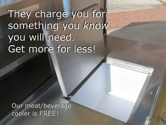 Mobile Hot Dog Cart Trailer Food Concession Vending Kiosk Stand