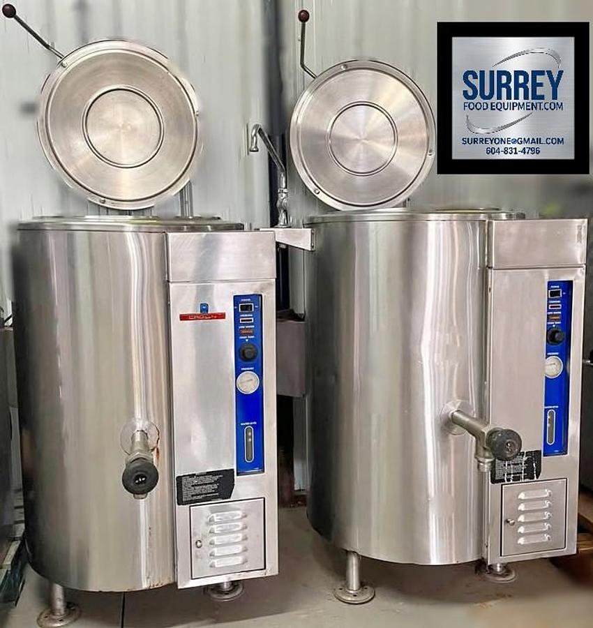 Used Crown Gas Steam Kettles - 2 available