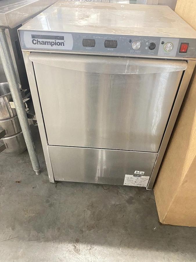 Used Champion UH130B High Temperature Undercounter  Dishwasher