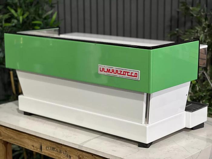 Refurbished LA MARZOCCO LINEA CLASSIC 3 GROUP ESPRESSO COFFEE MACHINE CUSTOM WHITE & GREEN