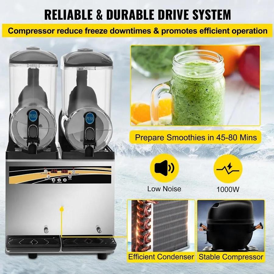 Used Slush Machine - 2 x 15 litre dispenser - 