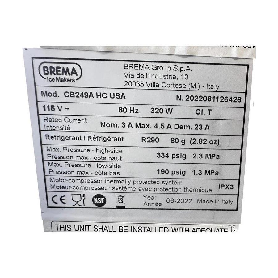Used Brema CB249A HC Ice Machine - 2 available