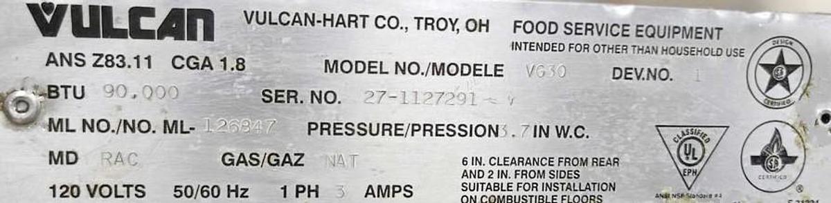 Used Vulcan Natural Gas - VG30 Tilting Braising Pan