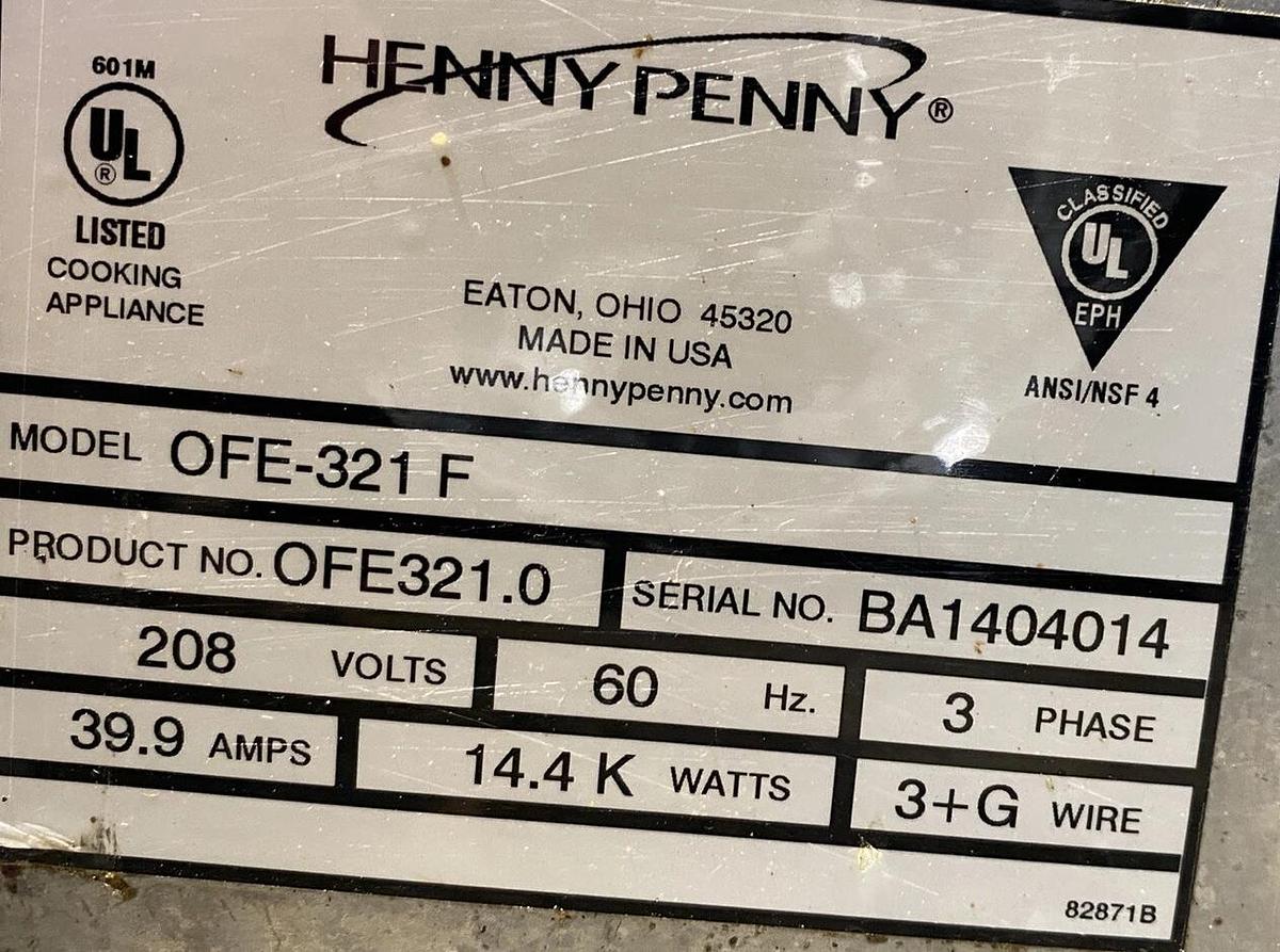 Used Henny Penny Computron 1000 Open Commercial Fryer -208 volt - 3 phase