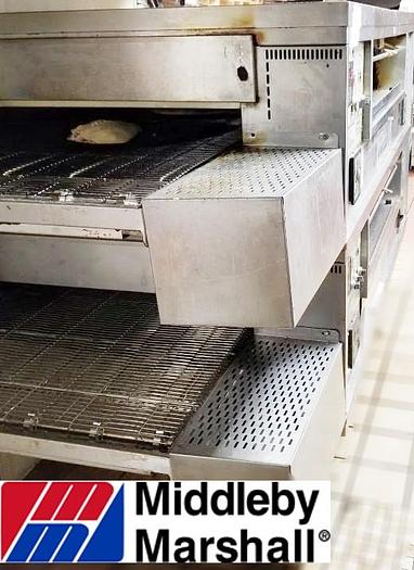 Used Middleby Marshal PS570 Gas double stacked conveyor pizza ovens