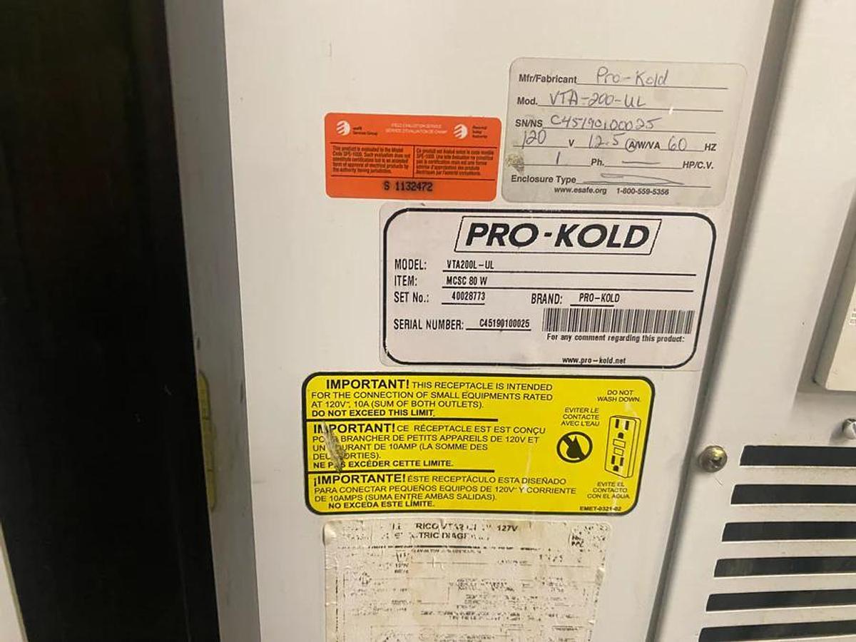 Used 78” Pro-Kold VTA200L-UL Meat Cooler