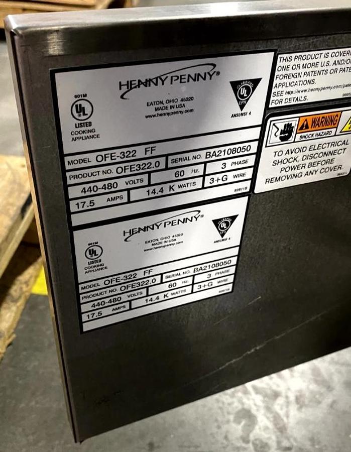 Used HENNY PENNY ELECTRIC DUAL BAY FRYER