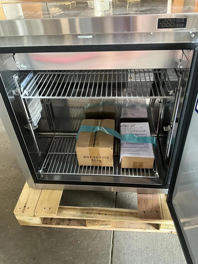 Used New Turbo Air MST28N-711S 28" refrigerated prep table with sneeze guard Salsa - BRAND NEW