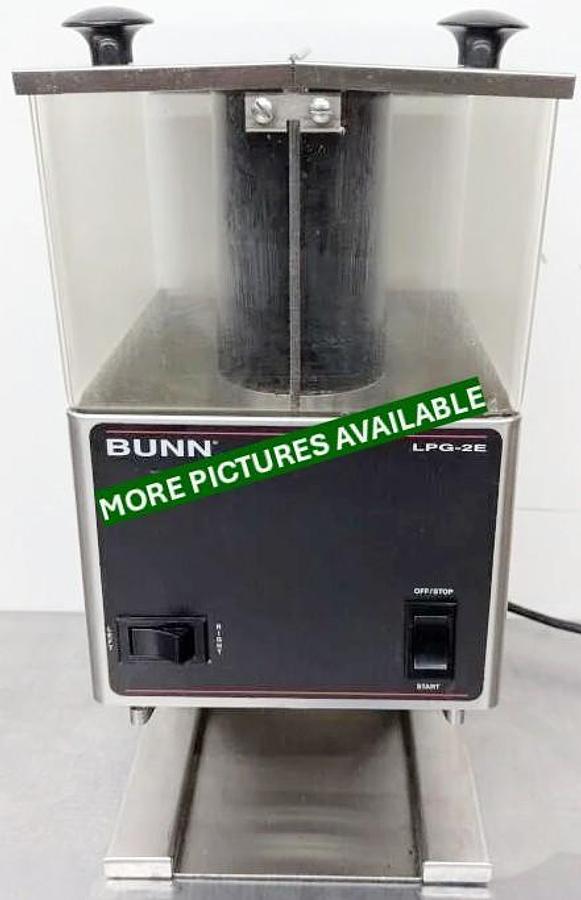 Used BUNN LPG-2E LOW PROFILE GRINDER W/ 2 HOPPERS - 2 available