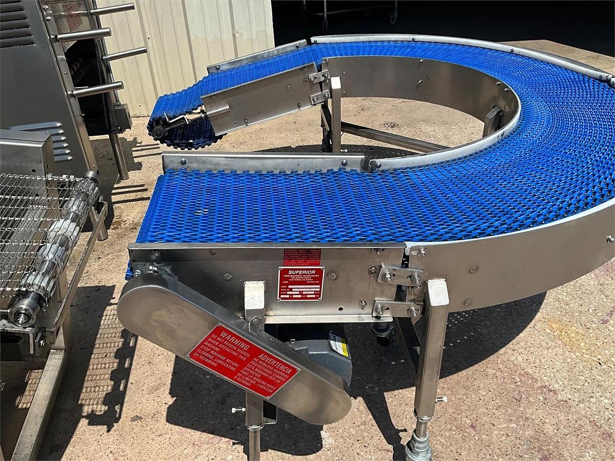 Used Superior gas corn and tortilla line with conveyors
