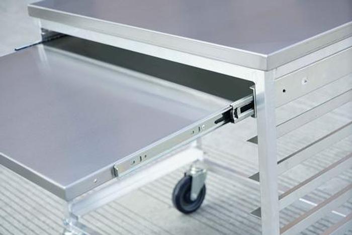 28.25″ x 18″ x 30″ Aluminum Meat Slicer Cart