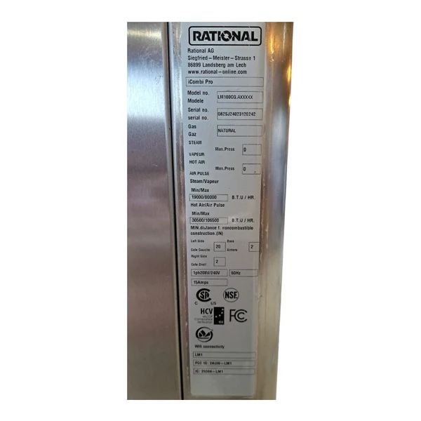 Used Rational ICP 6-FULL NG Combi Oven