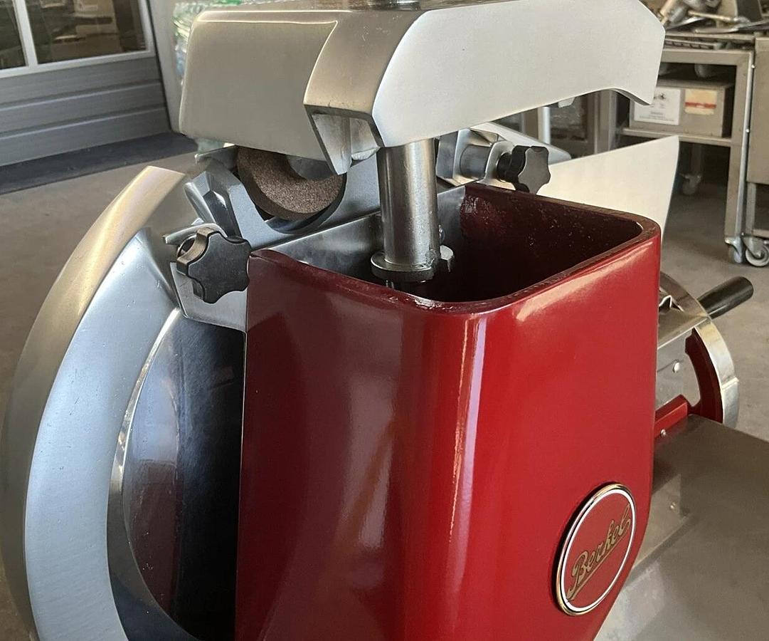 Used 2023 Berkel Prosciutto slicer 330M Hand crank blade sharpener Ham Deli