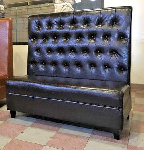 Booths Seating Black Button Style Commercial Restaurant Booth Seat