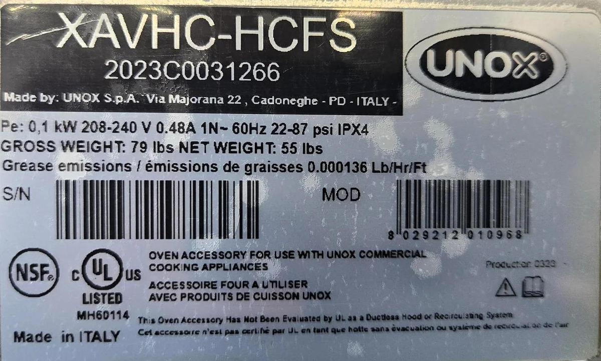 Used Unox XAVC-06FS-EPRM and XAVHC-HCFS Combi Oven - Electric -Warranty