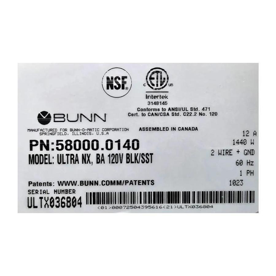 Used Bunn Ultra NX Frozen Drink Machine - 2 Flavour