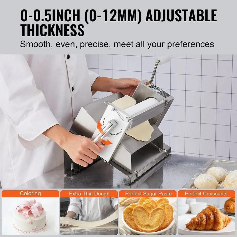 Used Manual Dough Sheeter Machine, Puff Pastry Sheeter and Fondant Roller