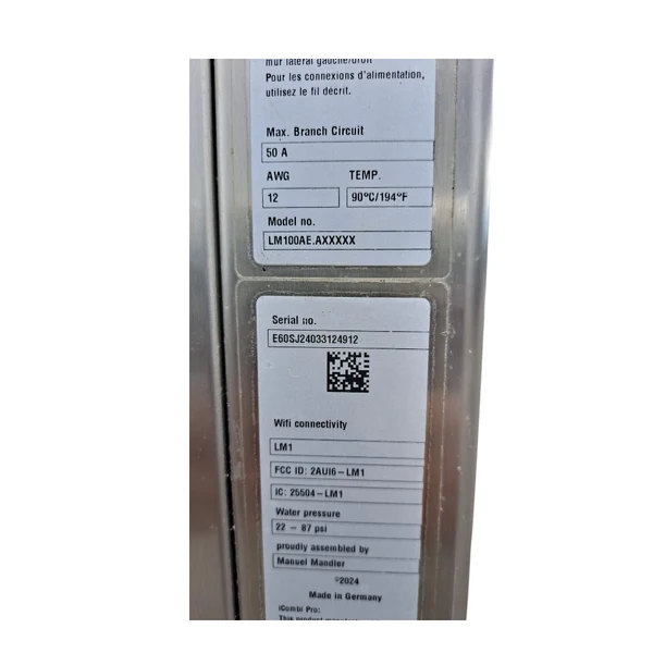 Used Rational LMZ100AE.DAB / UltraVent Plus XS iCombi Pro 4 Pan Half Size Electric Combi Oven with Hood