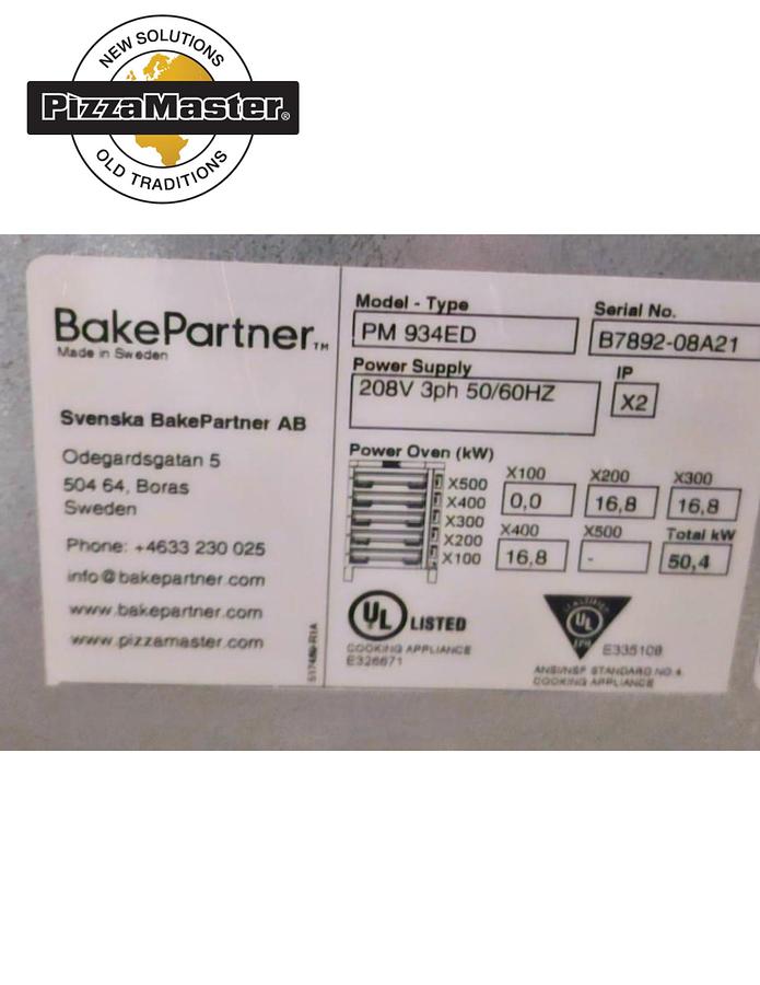 Used Bake Partner Pizza Master Electric Multi Level Oven