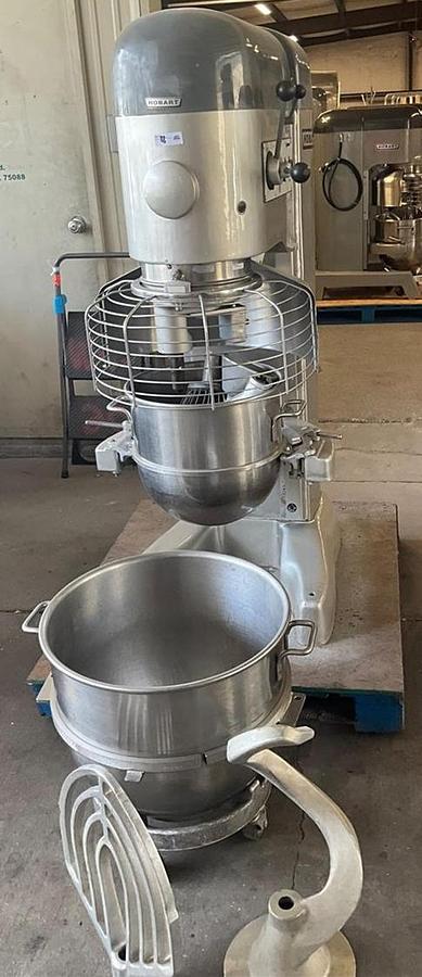 Used Hobart 80qt dough mixer with bowl guard