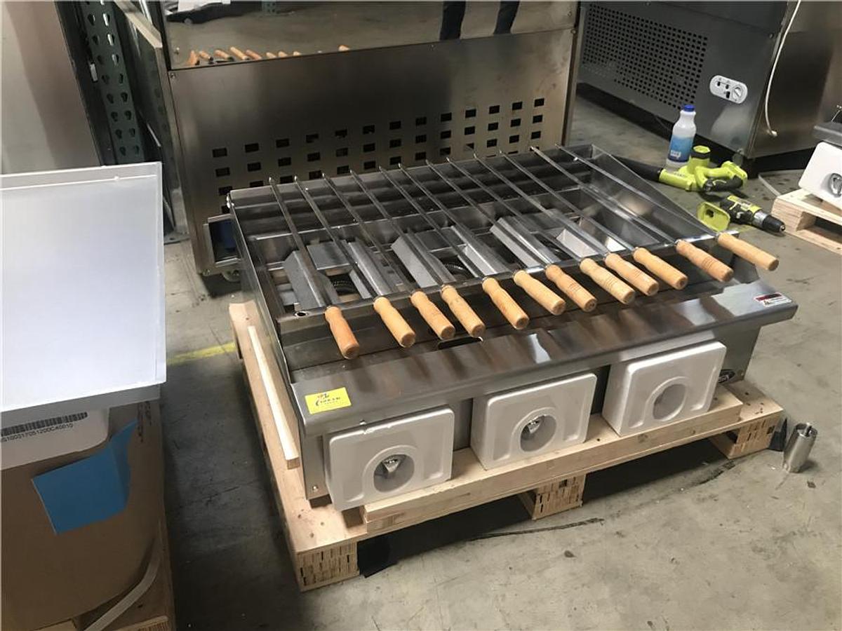 Used 36" Shish Kebab Broiler USA Radiant Gas Grill 150K BTU Connerton KABOB-36 NSF 3'
