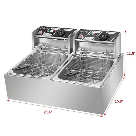 DOUBLE ELECTRIC COUNTER TOP DEEP FRYER