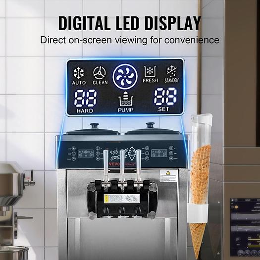 3 flavor soft serve machine