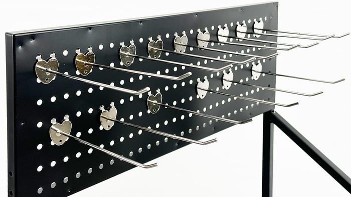 4 Shelfs Angled Mobile Merchandising Rack display - SEE VIDEO