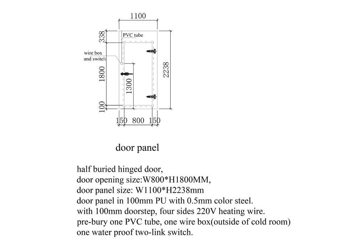 Used Walk in freezer door heated