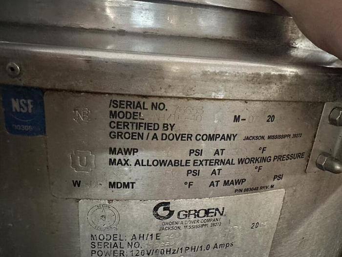 Refurbished GROEN 40 GALLON GAS STEAM JACKETED KETTLE