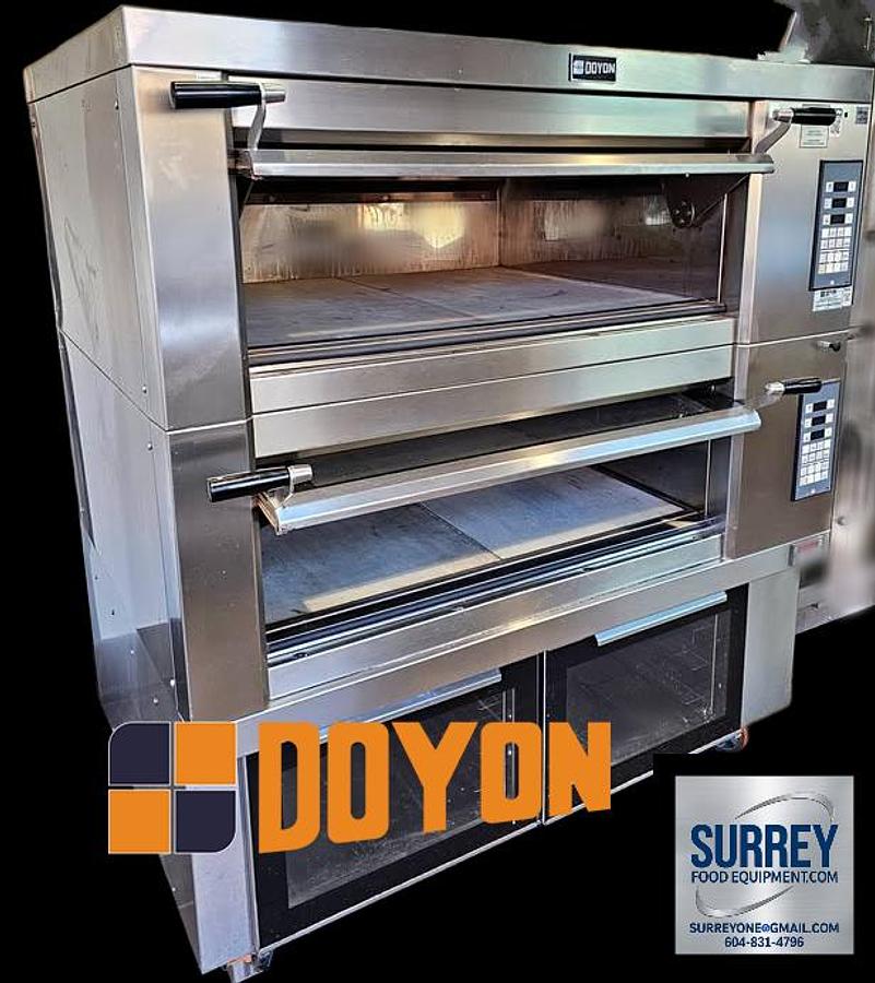 Used Doyon 2T2 Double-Deck Oven – 208V Commercial Deck Oven - steam injected - SAVE BIG TIME