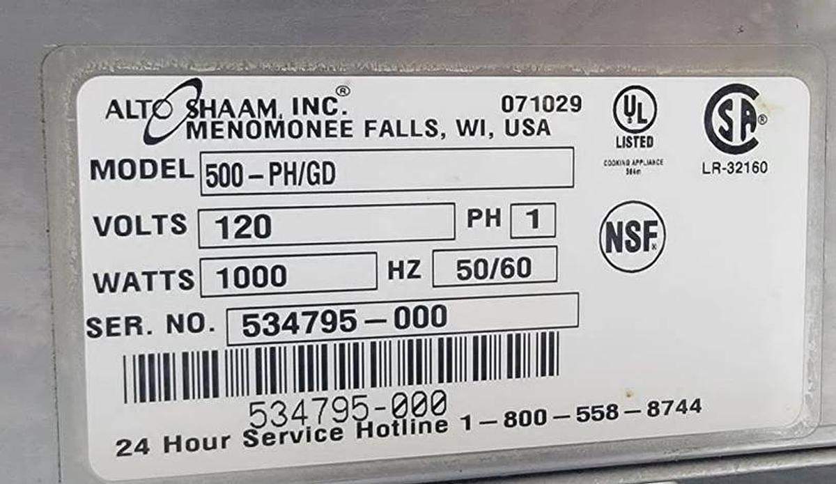 Used Alto-Shaam 500-PH/GD Pizza Holding Cabinet -WARRANTY