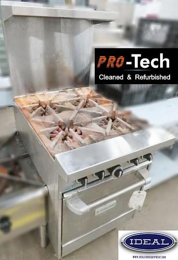 Used Garland Gas 4 burner range with oven