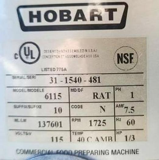 Refurbished Hobart Potato Peeler - 20 lb 