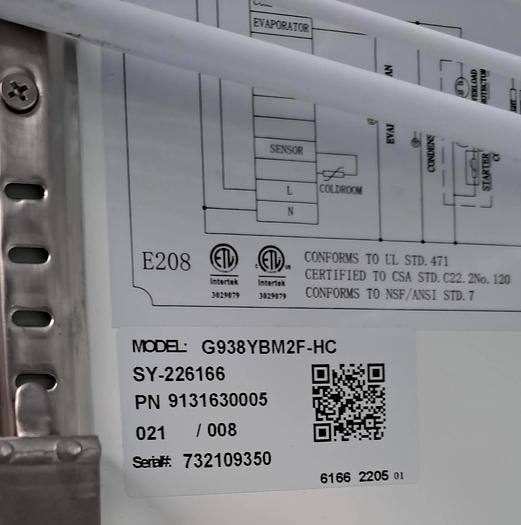 Refurbished Reliant G938YBM2F-HC 34 cu. ft. Two Sliding Glass Door Cooler