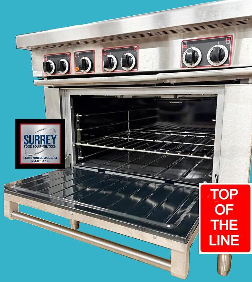 Used Garland SS686 36" Wide Commercial Electric Range and Standard Oven with 6 Burners, Sealed, 208V/1PH