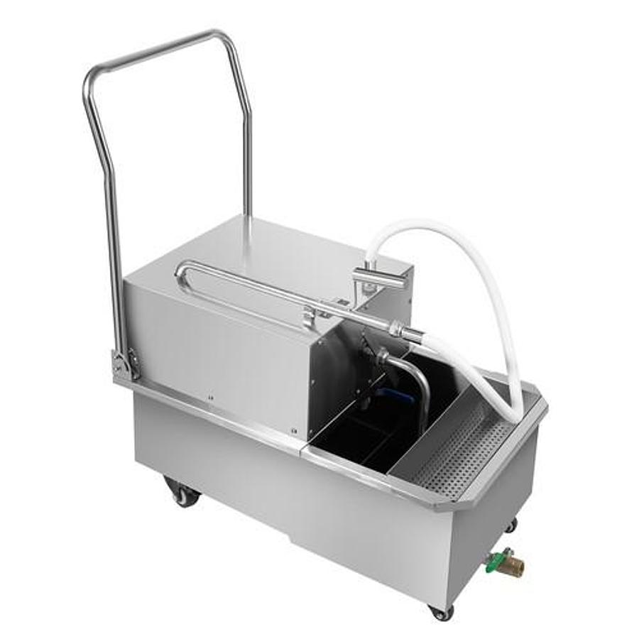 Used Stainless Steel Oil Filter Machine 55L for Commercial Deep Fryer Oil Filtration